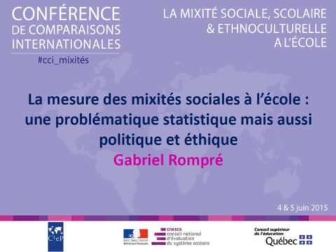La mesure des mixités sociales à l&rsquo;école : une problématique statistique mais aussi politique et éthique
