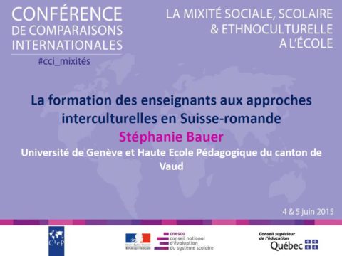 SUISSE. La formation des enseignants aux approches interculturelles en Suisse Romande