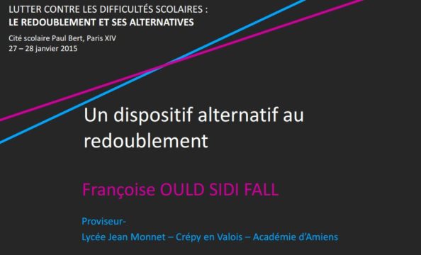 Témoignage d’une praticienne : Un dispositif alternatif au redoublement